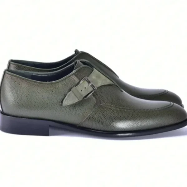 corrente_c_monkstrap_shoe_1-2.webp Flash Sale Corrente C052-6471 Monkstrap Shoes Green