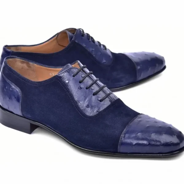 corrente_c_ostrich_amp_su_0-1.webp Cheap Corrente C00015-6708 Ostrich & Suede Cap Toe Navy
