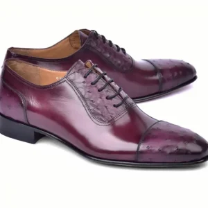 Outlet Corrente C00013-6708 Ostrich Cap Toe Burgundy