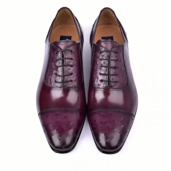 Outlet Corrente C00013-6708 Ostrich Cap Toe Burgundy