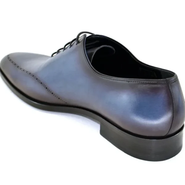 corrente_c_perforated_des_1.webp Hot Corrente C155-5453 Perforated Design Lace Up Shoes Navy Brown NavyBrown