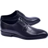 Hot Corrente C01501-6291 Plain Toe Lace Up Shoes Black