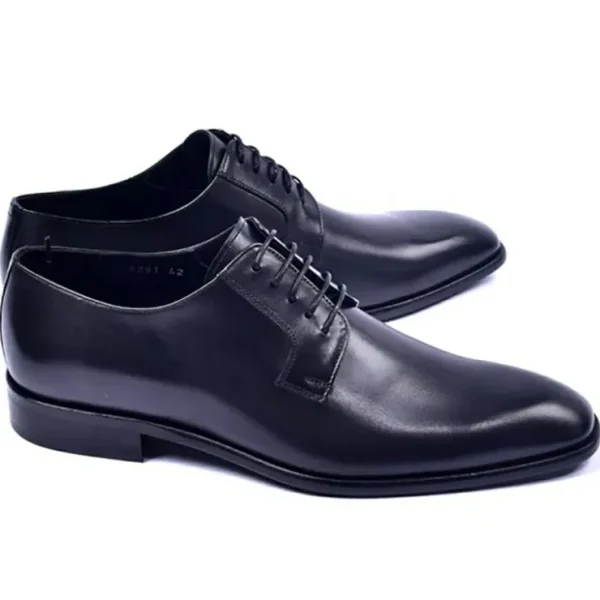 Hot Corrente C01501-6291 Plain Toe Lace Up Shoes Black