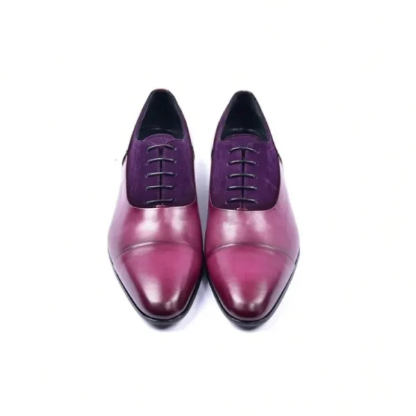 Sale Corrente C0014042-5230 Plain Toe Lace-up Shoes Purple