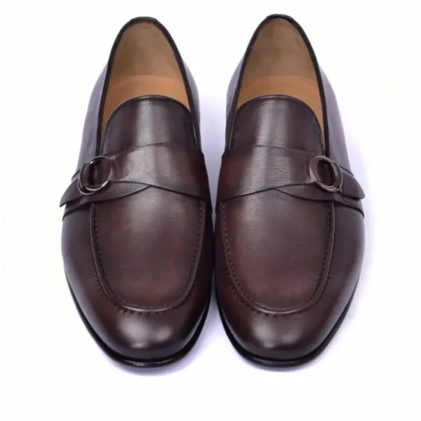 corrente_c_side_buckle_lo_3-1.webp Flash Sale Corrente C00101-6628 Side Buckle Loafer Brown