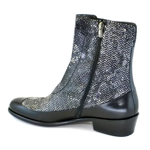 corrente_c_side_zipper_py_1.webp Clearance Corrente C201-3273 Side Zipper Python Boots Multi Grey MultiGrey