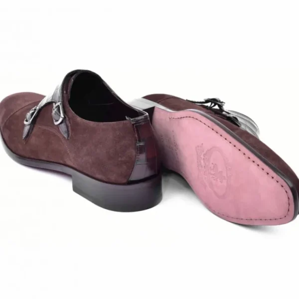 corrente_c_suede_cap_toe__2.webp Hot Corrente C00016-6433 Suede Cap Toe Monkstrap Brown