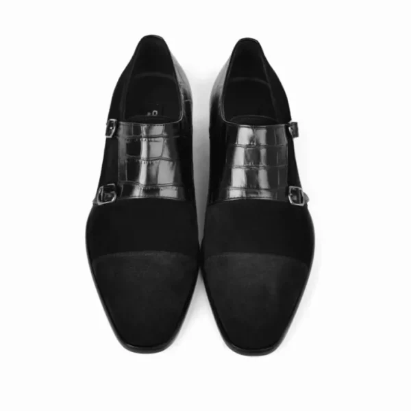 corrente_c_suede_cap_toe__3-1.webp Store Corrente C00017-6433 Suede Cap Toe Monkstrap Black