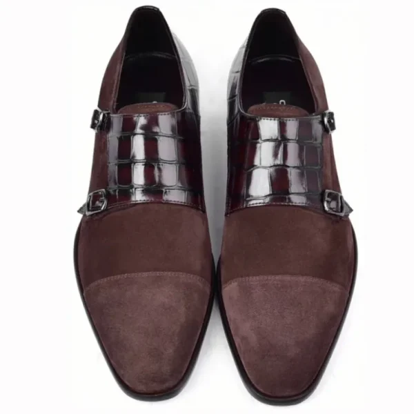 corrente_c_suede_cap_toe__3.webp Hot Corrente C00016-6433 Suede Cap Toe Monkstrap Brown