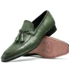 Hot Corrente C0001107-5509 Tassel Loafer Green