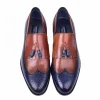 Sale Corrente C00019-7397 Wing Tip Kiltie Tassel Loafer Navy / Brown