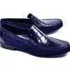 Sale Corrente C001405-3898C Suede / Croco Print Shoes Navy