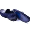 Sale Corrente C001405-3898C Suede / Croco Print Shoes Navy