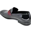New Corrente C127-3711HS Patent Leather Penny Loafers Black/Red