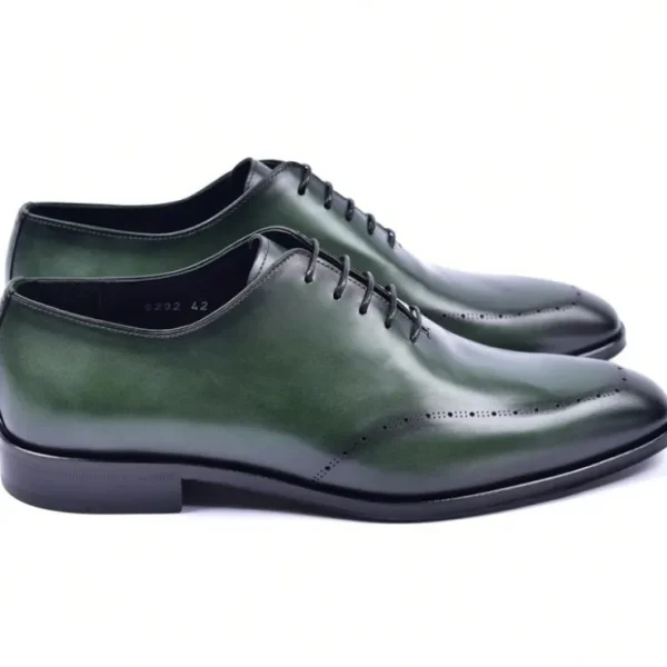 corrente_cn_plain_toe_lac_0.webp Cheap Corrente C0014022-5453N Plain Toe Lace-up Shoes Green