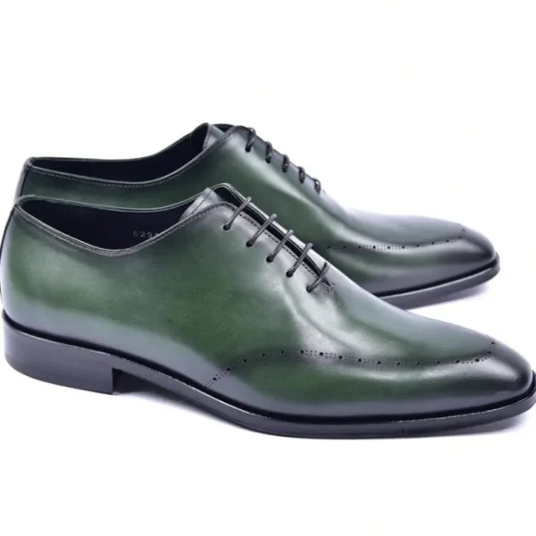 corrente_cn_plain_toe_lac_1.webp Cheap Corrente C0014022-5453N Plain Toe Lace-up Shoes Green