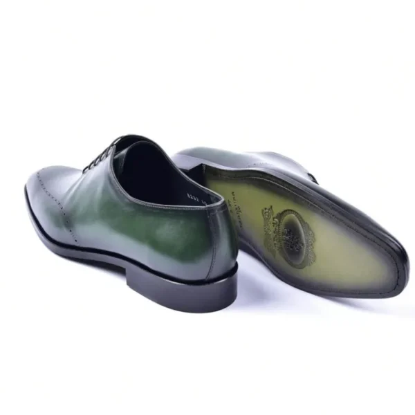 corrente_cn_plain_toe_lac_2.webp Cheap Corrente C0014022-5453N Plain Toe Lace-up Shoes Green