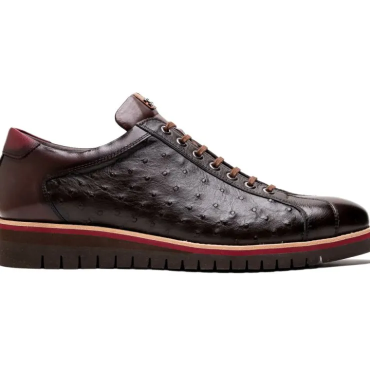 Online Corrente C21101-4005-OST Genuine Ostrich Sneakers Brown