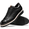 Cheap Corrente C211-4005-OST Genuine Ostrich Sneakers Black