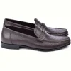 Outlet Corrente C0014054-3898OST Genuine Ostrich Bit Loafer Dark Brown DarkBrown