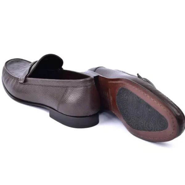 Outlet Corrente C0014054-3898OST Genuine Ostrich Bit Loafer Dark Brown DarkBrown