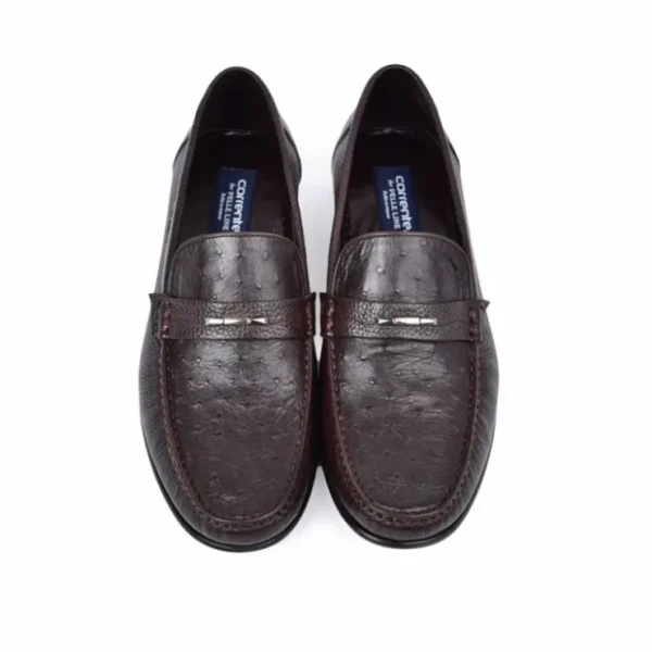 Outlet Corrente C0014054-3898OST Genuine Ostrich Bit Loafer Dark Brown DarkBrown