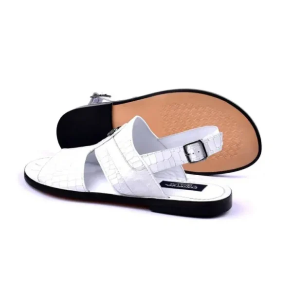 corrente_cs_embossed_leat_2.webp Cheap Corrente C0073-5829S Embossed Leather & Ostrich Sandals White