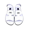 Cheap Corrente C0073-5829S Embossed Leather & Ostrich Sandals White