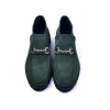 Hot Corrente C03201-5786S Suede Bit Buckle Ankle Boots Green
