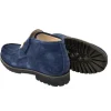 Shop Corrente C032-5786S Suede Bit Buckle Ankle Boots Navy
