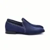 Shop Corrente C041-4981S Suede Loafers Navy