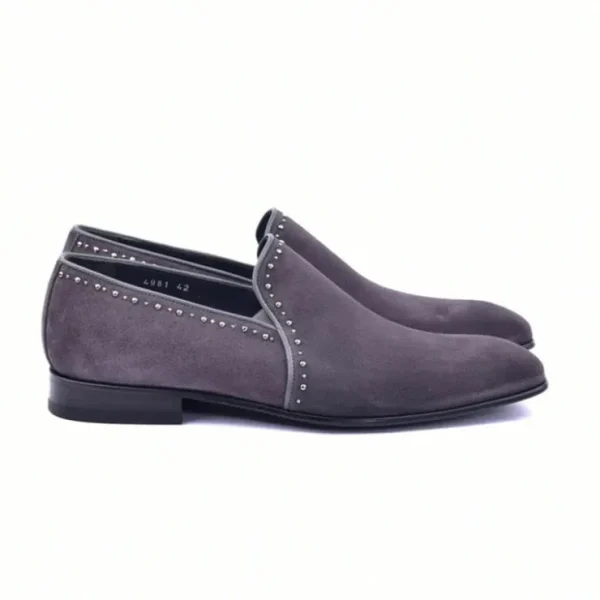 Outlet Corrente C042-4981S Suede Loafers Grey