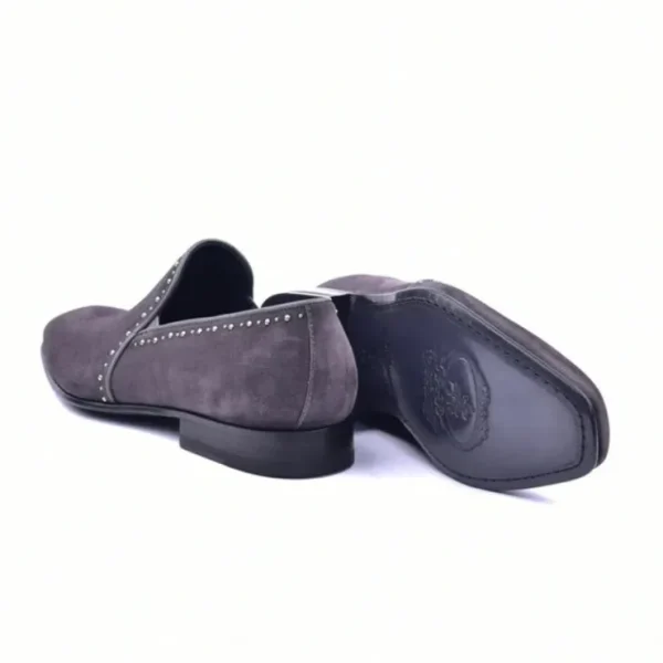 Outlet Corrente C042-4981S Suede Loafers Grey