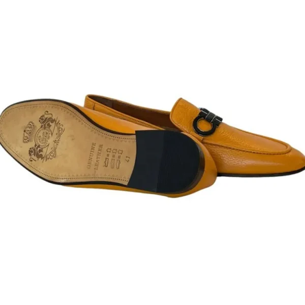 Best Corrente P000652-6472 Bit Buckle Loafers Yellow