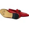 Cheap Corrente P000653-6472 Bit Buckle Loafers Red