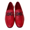 Cheap Corrente P000653-6472 Bit Buckle Loafers Red
