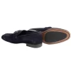 Outlet Corrente P00073 Chello Suede Buckle Loafers Navy