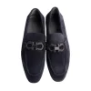 Outlet Corrente P00073 Chello Suede Buckle Loafers Navy