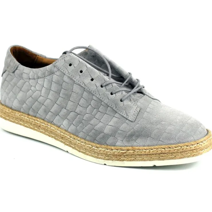 Online Corrente P01064 Monaco Croc Print Nubuck Sneakers Grey