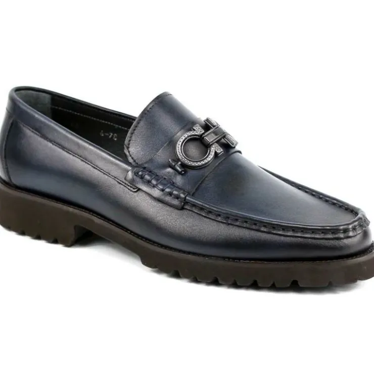 Fashion Corrente P042 Newport Bit Loafer Navy
