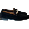 Outlet Corrente P000612-6444 Suede Bit Buckle Loafers Black