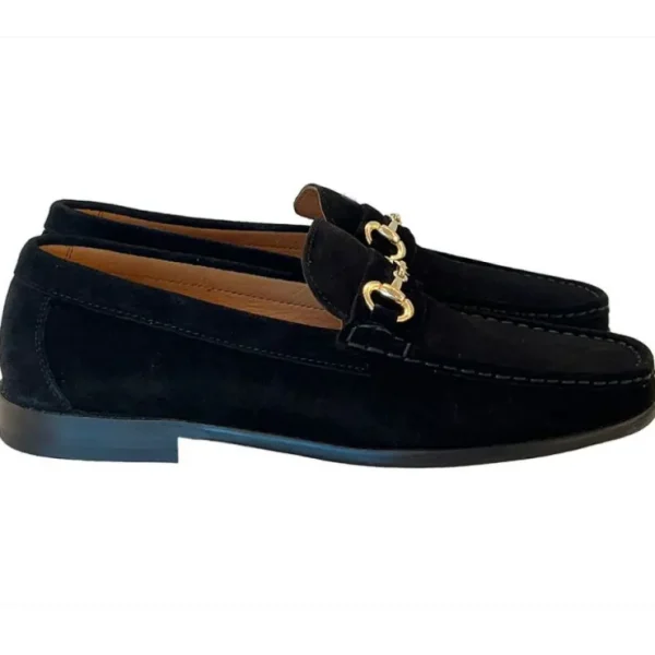 corrente_p_suede_bit_buck_1.webp Outlet Corrente P000612-6444 Suede Bit Buckle Loafers Black