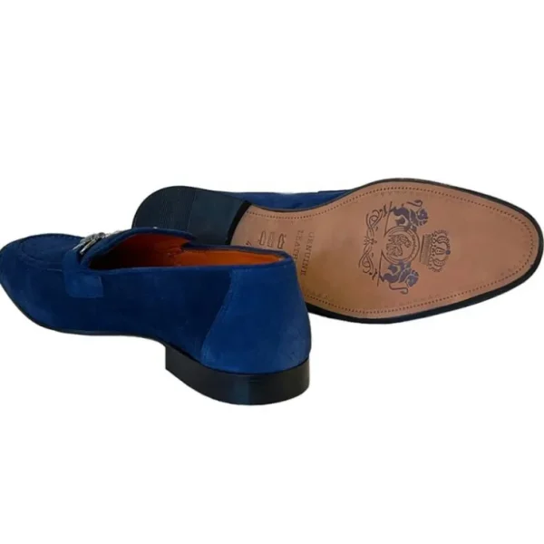 corrente_p_suede_bit_buck_2-4.webp Sale Corrente P000658-6472 Suede Bit Buckle Loafers Blue