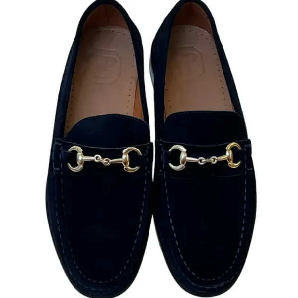 corrente_p_suede_bit_buck_2.webp Outlet Corrente P000612-6444 Suede Bit Buckle Loafers Black