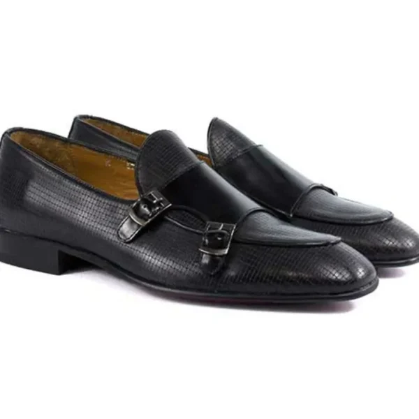 corrente_p_tomaso_double__0.webp Online Corrente P000594 Tomaso Double Buckle Loafer Black