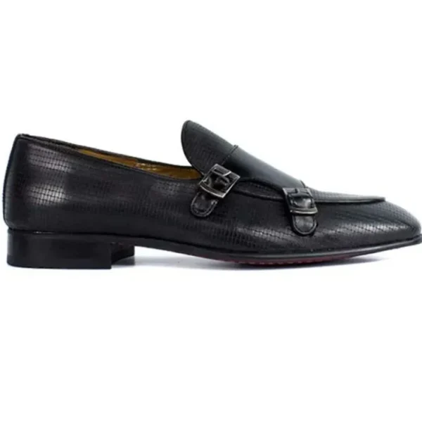 corrente_p_tomaso_double__2.webp Online Corrente P000594 Tomaso Double Buckle Loafer Black