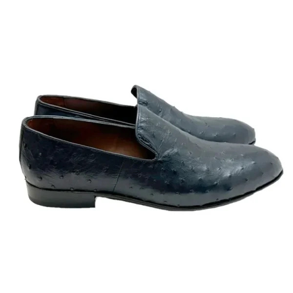 Flash Sale Corrente P00059 Warren Ostrich Loafer Navy