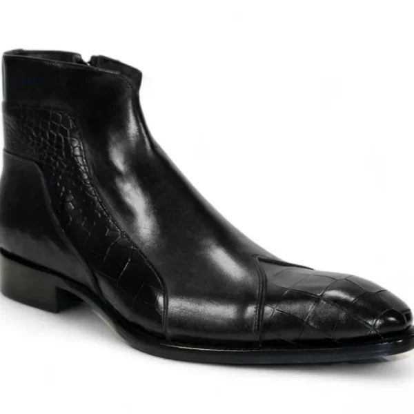 duca_by_matiste_aprilia_g_0.webp Sale Duca by Matiste Aprilia Genuine Leather/ Embossed Croco Boots Black