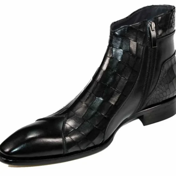 duca_by_matiste_aprilia_g_1.webp Sale Duca by Matiste Aprilia Genuine Leather/ Embossed Croco Boots Black