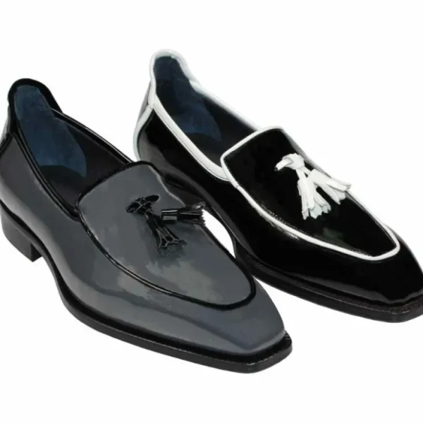 Sale Duca by Matiste Fano Patent Leather Loafers Grey/ Black Grey/Black